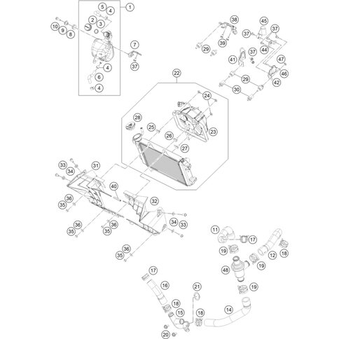 KÜHLERHALTEBLECH UNTEN LINKS