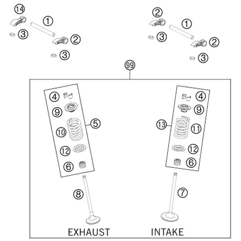 VENTILFEDERKIT AUSLASS