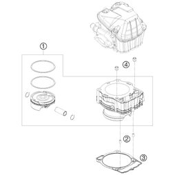 Zylinder und Kolben kpl.