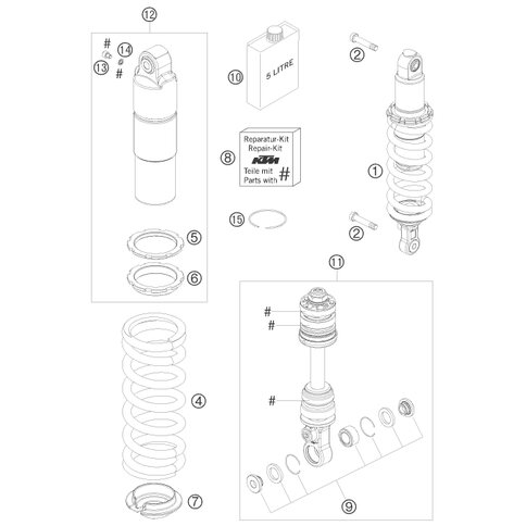 Reparaturkit Federbein 690 SMC