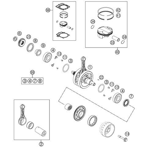 KW REP. KIT 350 SX-F    11-12