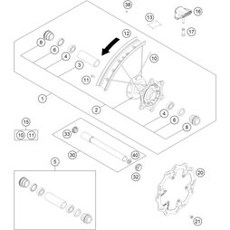Steckachse vorne kpl.     2015