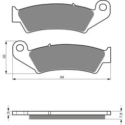 Goldfren Bremsbelge 004 K1 Sintermetall