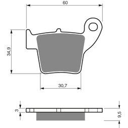 Goldfren Bremsbelge 176 S3 hinten Keramik-Karbon racing