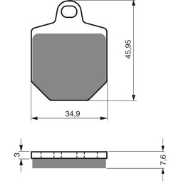 Goldfren Bremsbeläge 238 S33 (4Segmente -1Satz) Keramik-Karbon racing