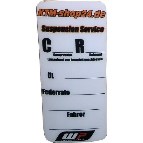 Suspension Service Aufkleber - Gabel oder Federbein...