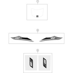 AUFKLEBER-SET HECK 450 EXC  16