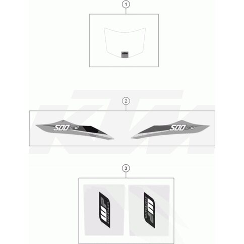 AUFKLEBER-SET HECK 500 XC-W 16