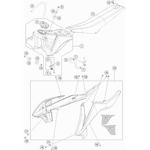 SPOILER SET 65 SX         2016