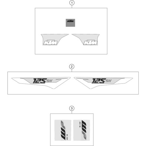 AUFKLEBER-SET HECK 125 SX   16