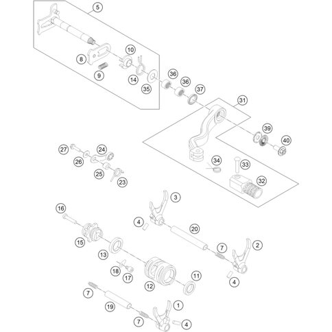 Schaltwelle einbaufertig