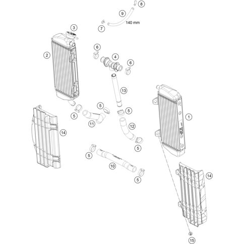 Formschlauch Motor/Kühler re.