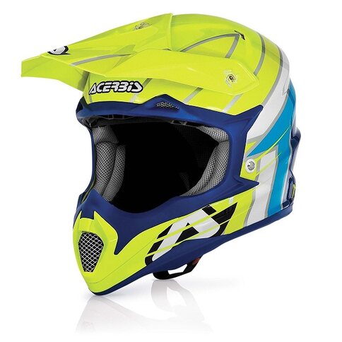 Acerbis Helm Impact Razorblade in gelb blau