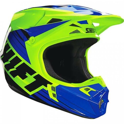 Shift Assault Race Helm in gelb blau XL