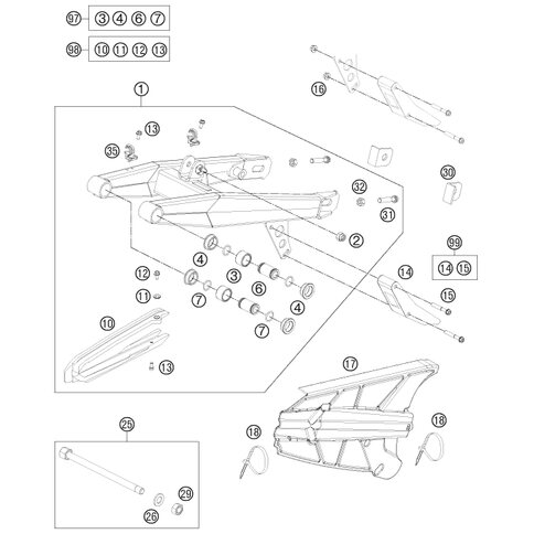 SCHWINGARM KPL. 65 SX     2015