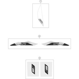 AUFKLEBER-SET HECK 125 EXC  15