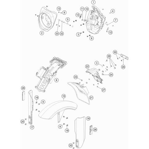 Seitenstrahler Gelb von KTM - 60012080100 - ktm-shop24.de - KTM 