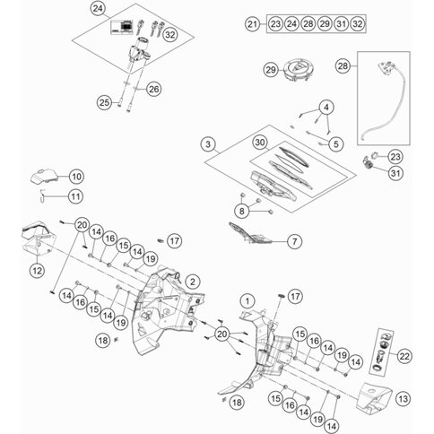 Cockpitträger links