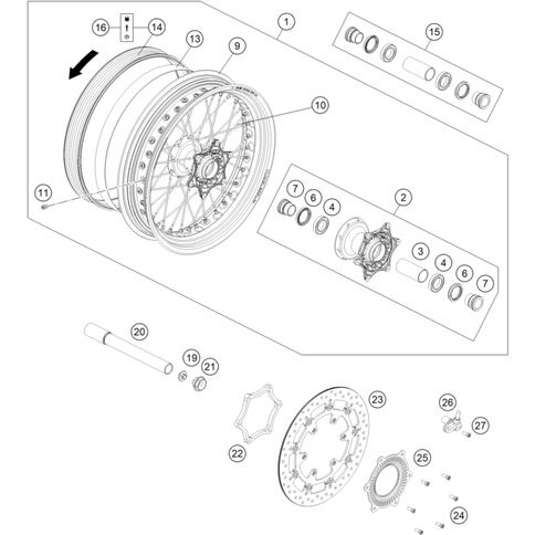 Felge vorne 3.5x17 TL