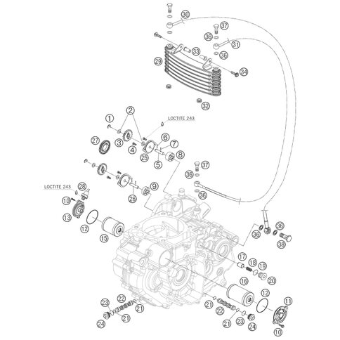 ÖLLEITUNG MOTOR-KÜHLER 1035MM