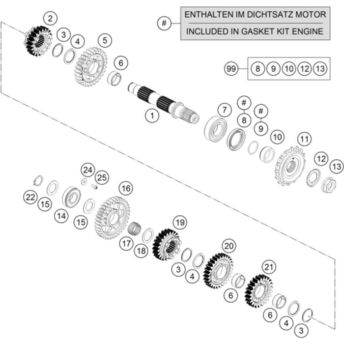 Anlaufscheibe 24.6x33x1.5 von KTM - 76633040000 - ktm-shop24.de 