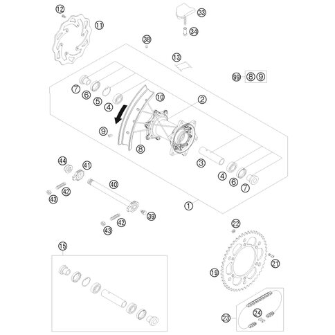 HINTERRAD KPL.2,15X18EXCEL 09