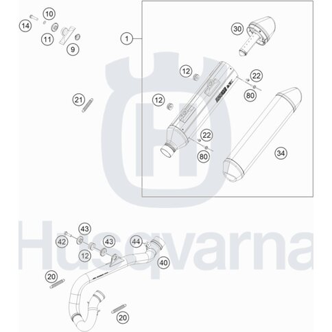 Auspuffkrümmer 250 EXC