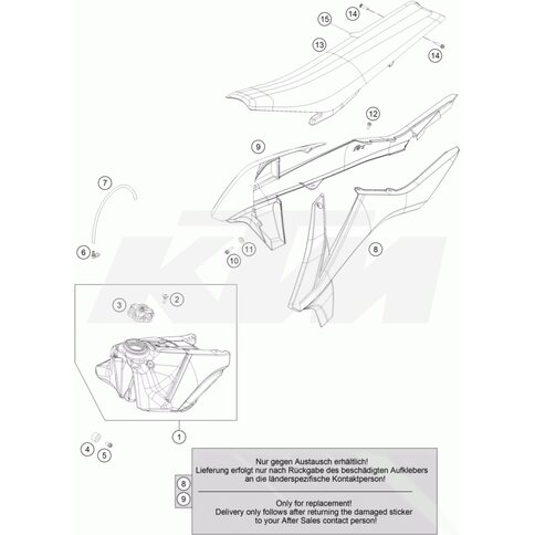 Sitzbank 250 SX-F Fact. Ed.