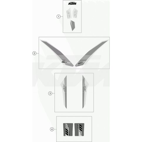 AUFKL. SET SPOILER 350 XC-F´17