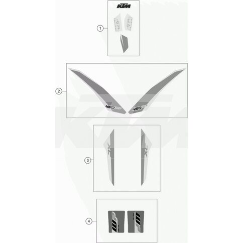 AUFKL. SET SPOILER 450 XC-F´17