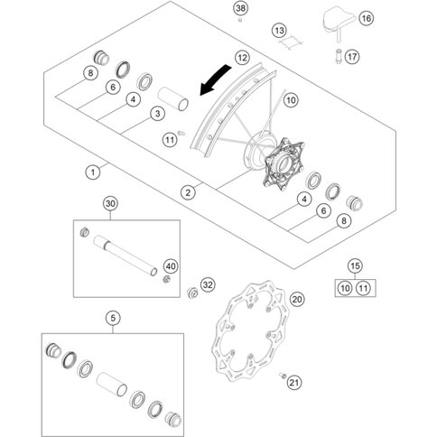 VORDERRAD KPL. 1,6X21EXCEL