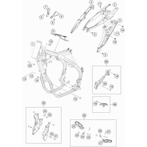 Motorstrebe links