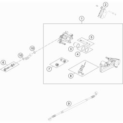 Bremszange hinten TE/FE - ohne Beläge