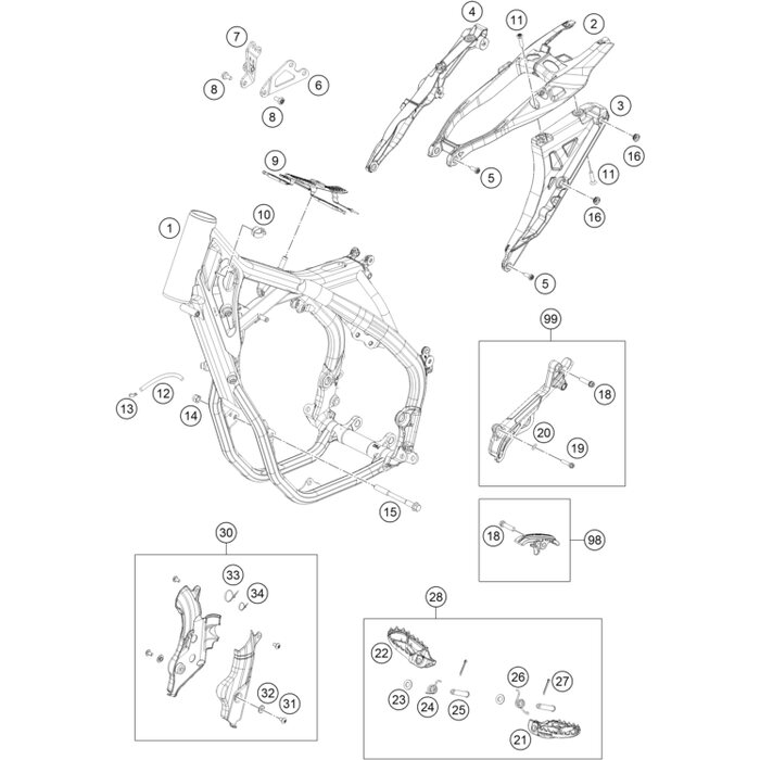Rahmenschutz - Set schwarz - KTM-Shop24.de
