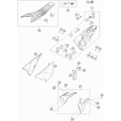 SPOILER-SET SUPERMOTO