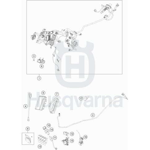 Blinkerkabelstrang 14 von KTM - 77711081000 - ktm-shop24.de - KTM 