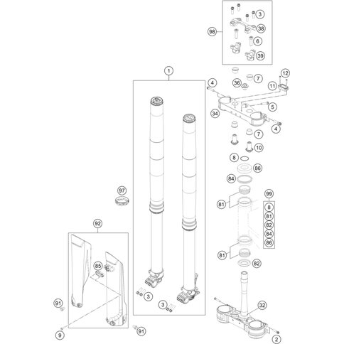 Gabel 125 SX 18