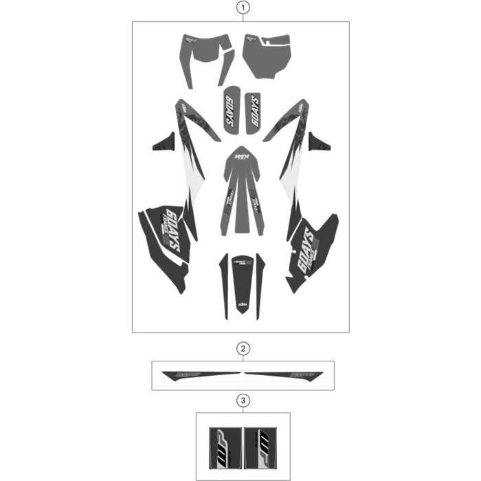 Hubraumdekor 500EXC-F SixDays 18 von KTM - 79608098600 - ktm