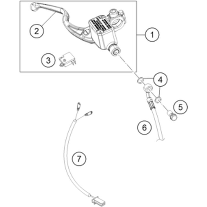 HANDBREMSHEBEL LOSE von KTM - 93013002000 - ktm-shop24.de - KTM 