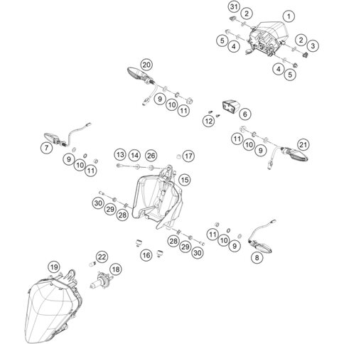 Gummitülle Rücklicht links