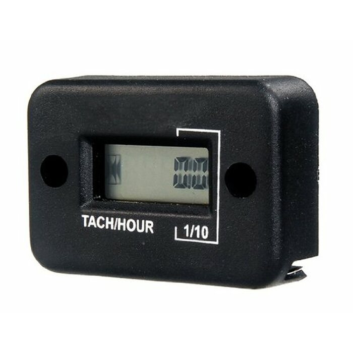 Betriebsstundenzähler mit Kabel Hour Meter MX ATV wasserdicht Schwarz