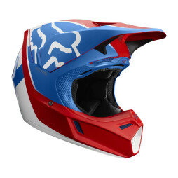 Fox V3 KILA HELMET, ECE   BLU/RD L