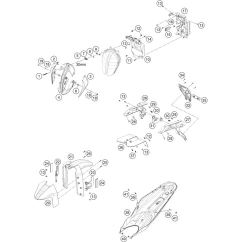 Reflektorhalter links