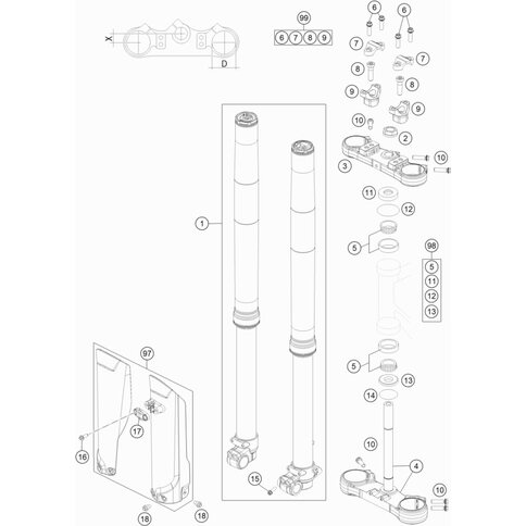 Gabelschutzkit 85 SX 19