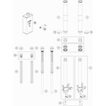 Gabelfaust links d43mm kpl.