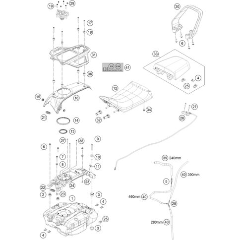 Zylinderschraube ISO 14579-M5x30-8.8-P3R von KTM - 014579050301  
