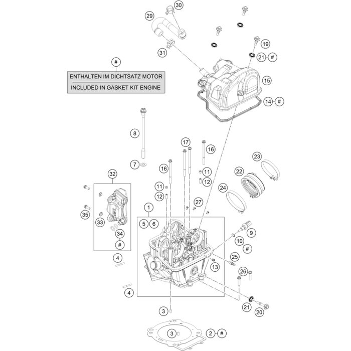 Zylinderkopf kpl. von KTM - 7663612004424 - ktm-shop24.de - KTM  