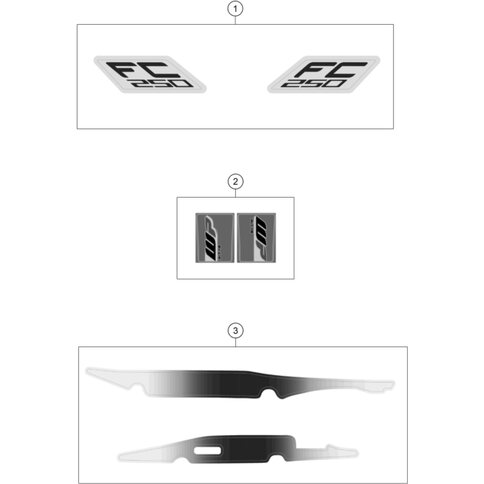 Aufkleberset FC 250 2019