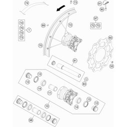 Vorderrad kpl. 19 TC85 2019