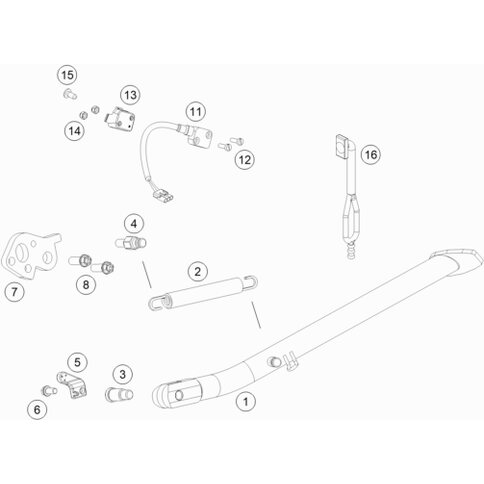 VERL. AUFTRITT SEITENSTÄNDER von KTM - 61303023130 - ktm-shop24.de  